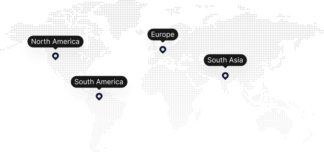 World map highlighting the markets sathvar operates across